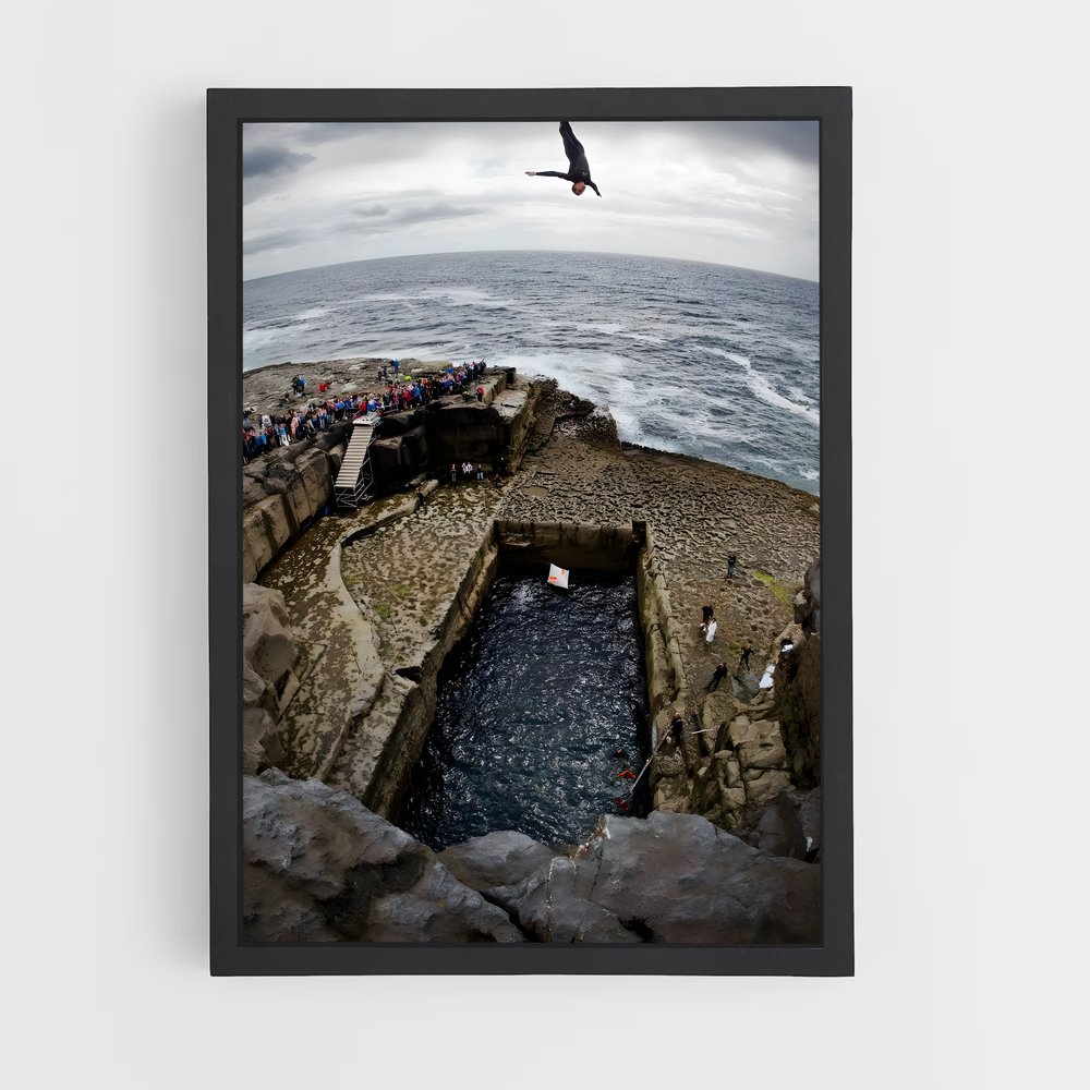 Poster Saut en Liberté – affiche Plongeon de falaise (vue 2)